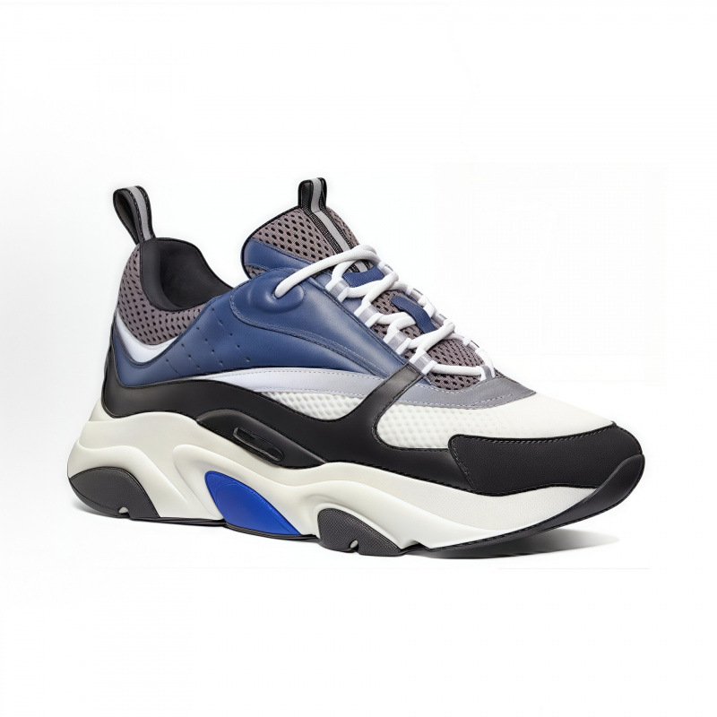 欧洲站新款B22网面系带减震防滑轻便低帮休闲运动鞋男女款外贸鞋