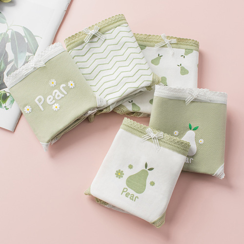 New Sydney lace girls' underwear, breathable cotton crotch comfortable mid-waist girls' briefs wholesale