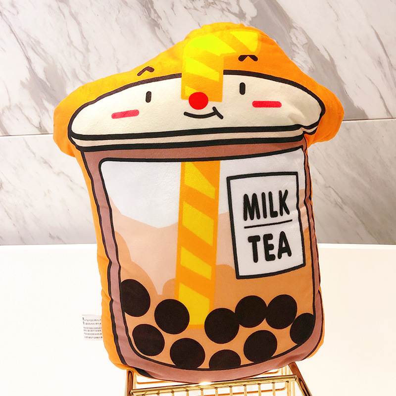 밀크 티 베개 (양면 인쇄)