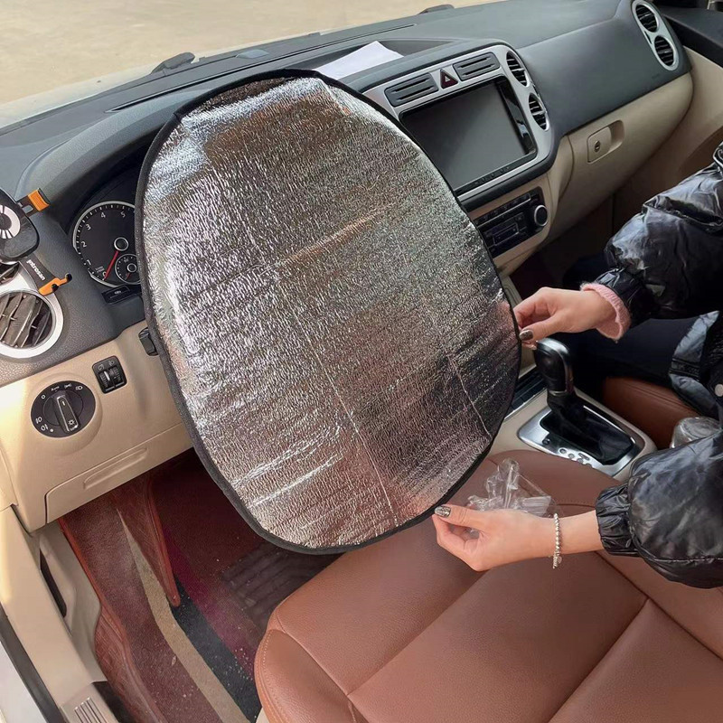 Manufacturer Wholesale Car Supplies Sunshade Summer Sun Protection Heat Insulation Sunshade Steering Wheel Cover Printed Logo Manufacturer Wholesale Car Supplies Sunshade Summer Sun Protection Heat Insulation Sunshade Steering Wheel Cover Printed Logo