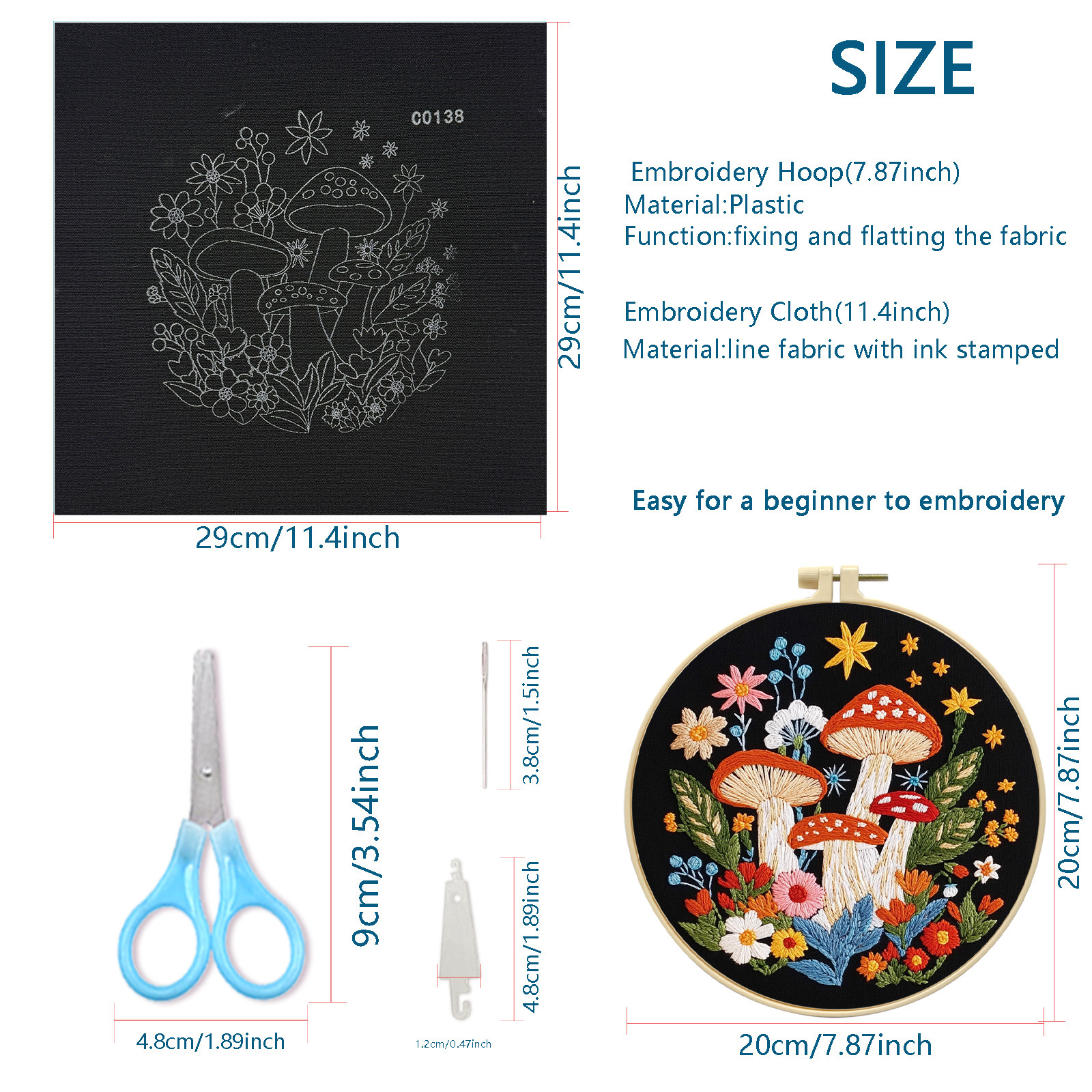 2025 nuevos productos transfronterizos paquetes de materiales de bordado DIY flor de bordado para principiantes Kit de bordado con fondo negro no completo