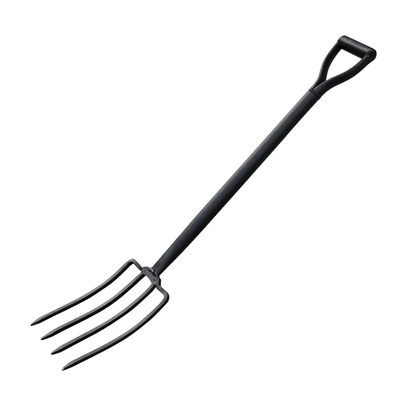 Tenedor de herramientas agrícolas, herramienta mágica, suelo suelto, acero al carbono completo, tenedor de estiércol grueso y pesado, tenedor de estiércol, excavación de tierra, tenedor de cebolla, basura image 5