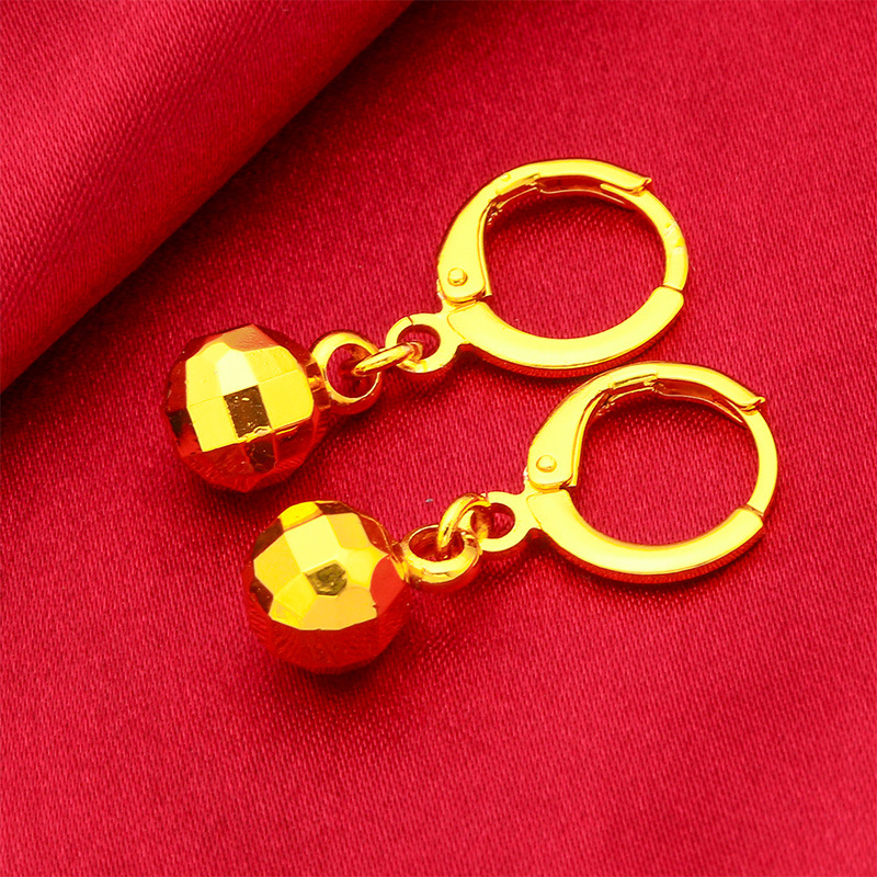 Bead Earrings Women's Ear Buckle Fashion Girls Thunder Face Earrings Wholesale Cross-border Jewelry Thunder Face Ear Buckle