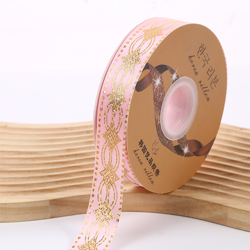Nuevo estilo hecho a mano cinta láser dorado caja de regalo cinta embalaje cinta arco hecho a mano cinta al por mayor