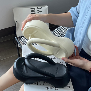 Miss Super Flip-Flops Eva Thick-Soled Outer Wear Lightweight Versatile High-Bottom Fashion Summer Height-Increasing Slippers for Women