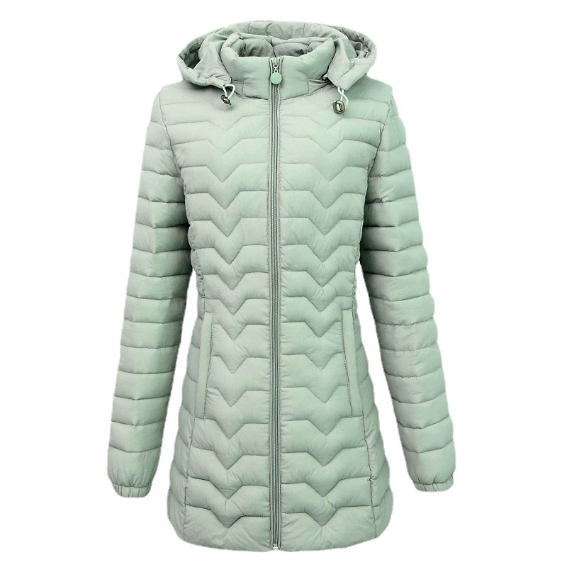 Long winter down jacket with down for mother, plus size, increased thickness, mid-length, for middle age