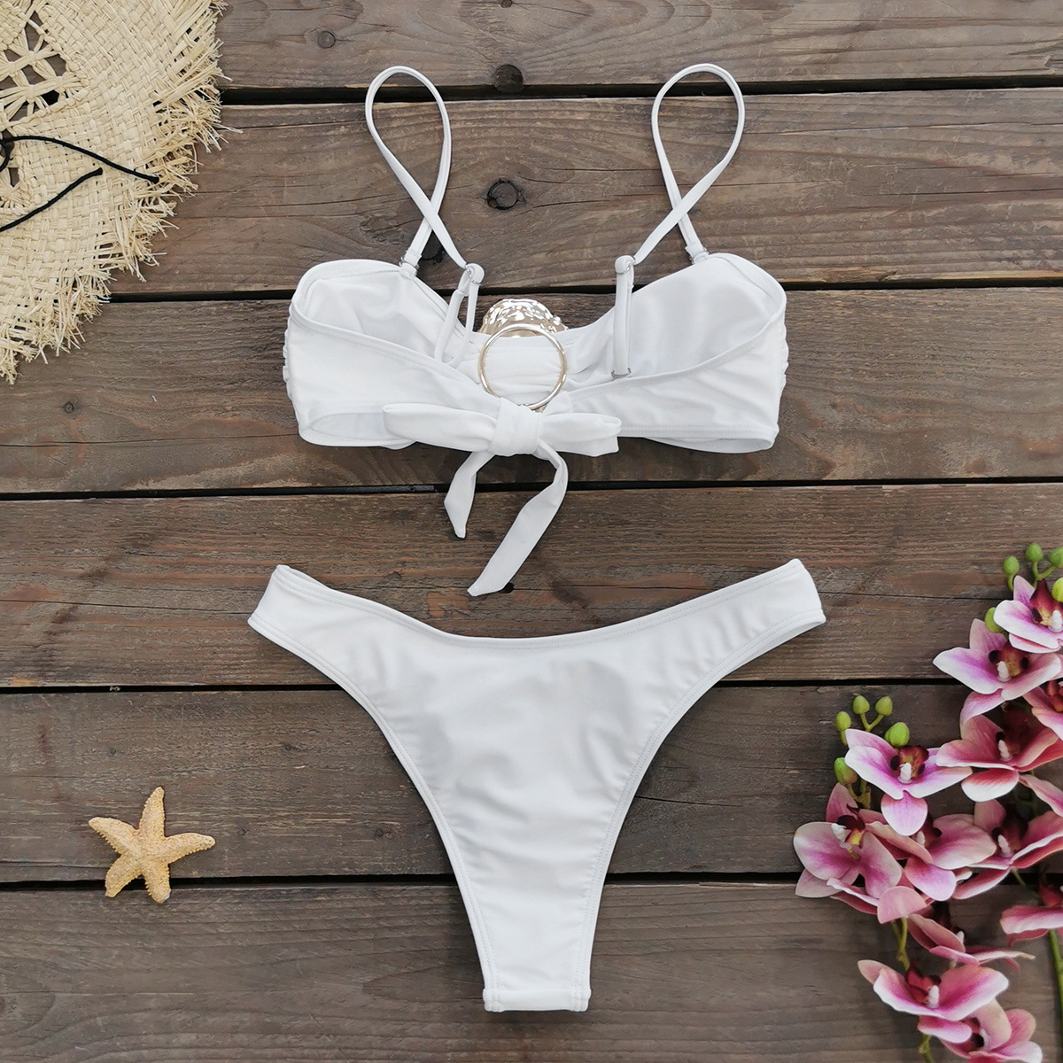 114g Weight Sexy Feel Of Sensation Low Waist Panties Waist Briefs Panties Style Bralette Bra Category Polyester Fabric Type Swimming Pool, Beach Occasion Comfort Function Solid Color Pattern Triangle Cup Bra Cup Women's Gender Women's Solid Color Bikinis Swimwear 12