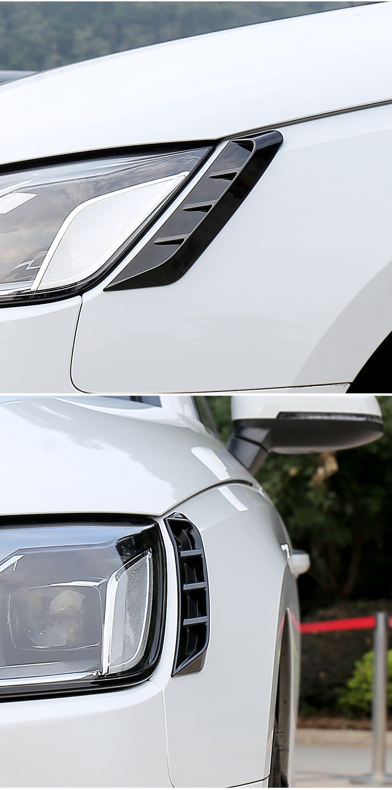 SuitAbLe for 17-2023 Audi A4L Modified RS4 AppeArAnce HeAdLight LAmp Eyebrow ReAr TAiL Light BLAck WArrior Surround