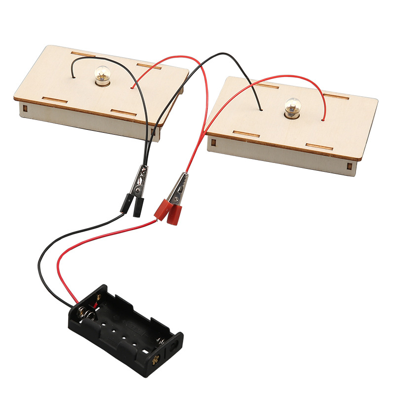 serie y paralelo de circuito experimental de física para estudiantes de primaria y mediación experimento de circuito científico fabricación de paquete de material