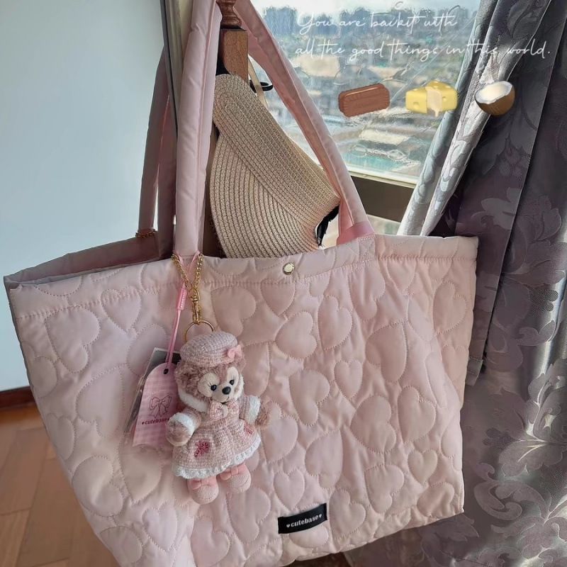 2025 New Beauty Summer Escape Love Bag for Class Commuting to Work Large Capacity Shoulder Tote Bag for Ladies