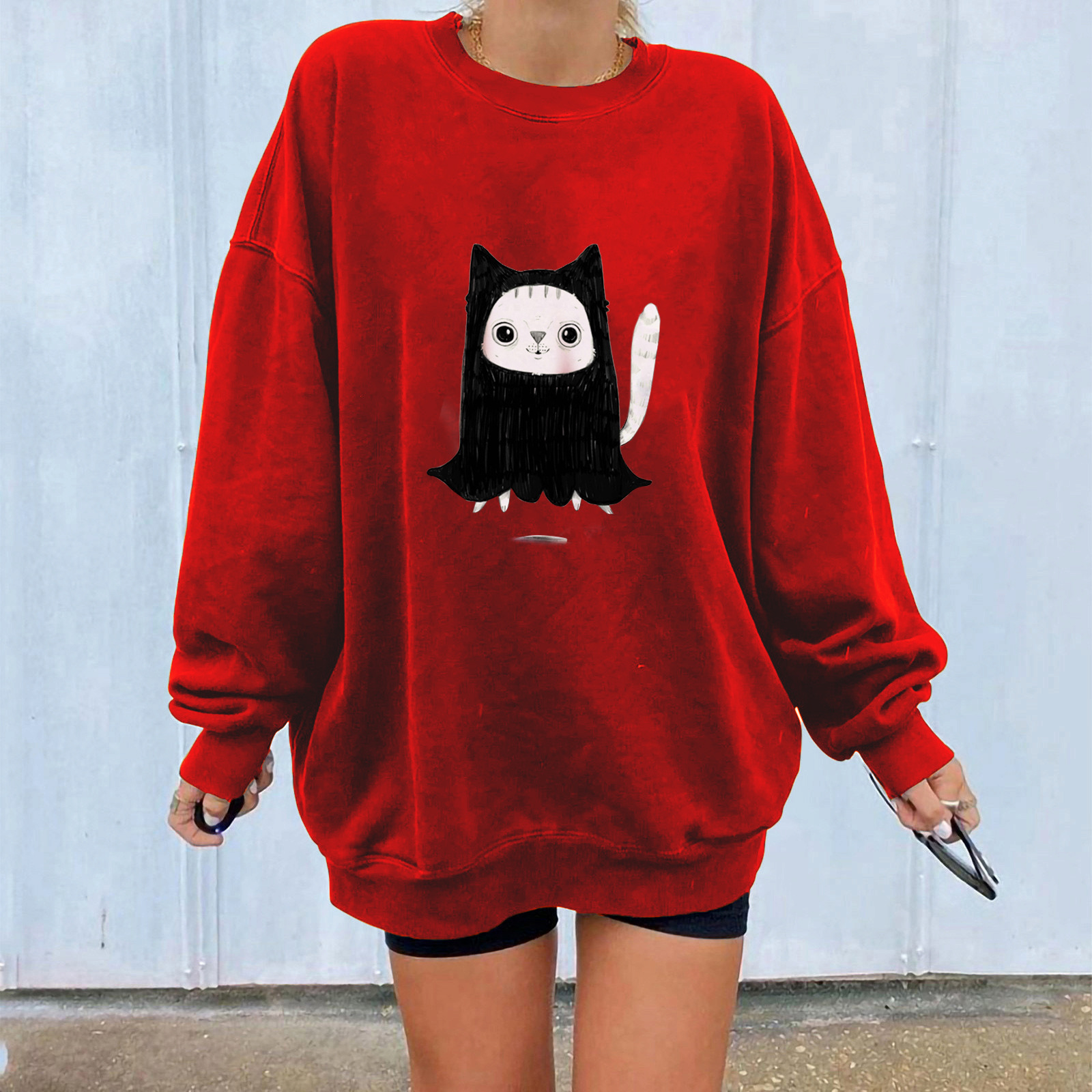 demi-season cartoon ghost fashionable sweatshirt