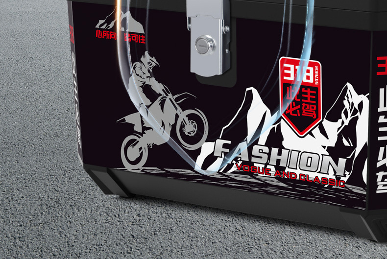 Large Capacity Motorcycle Electric Vehicle Trunk, Scooter Trunk, Luggage Box, Large Universal Extra-Large Trunk