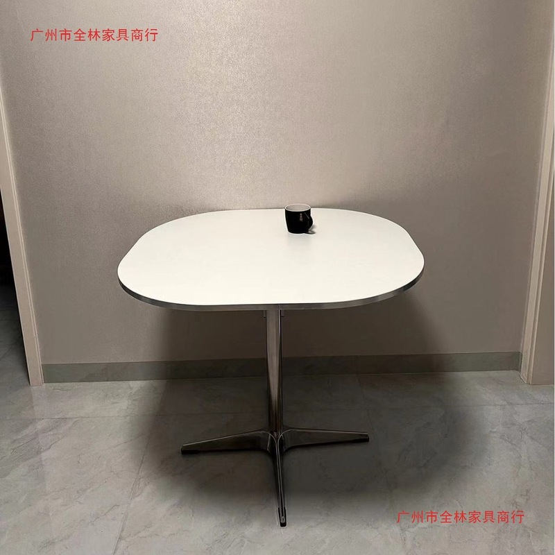 輸出シルバーエッジダイニングテーブルモダンシンプル韓国ラウンド小さなアパートカフェレストラン中古オフィステーブル|undefined