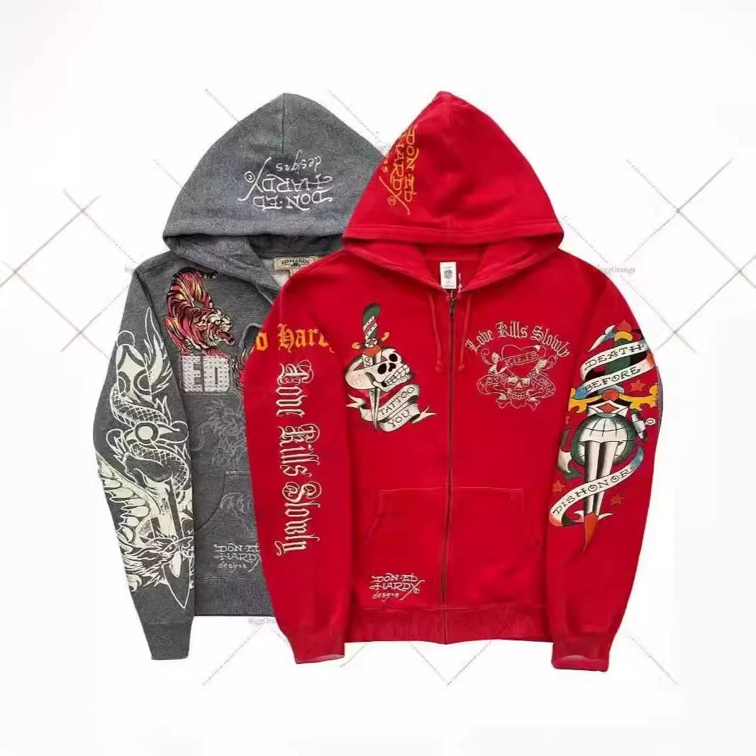 Стильная толстовка с капюшоном Y2k ретро готика осень-зима хип-хоп пальто с длинными рукавами свободная толстовка с капюшоном