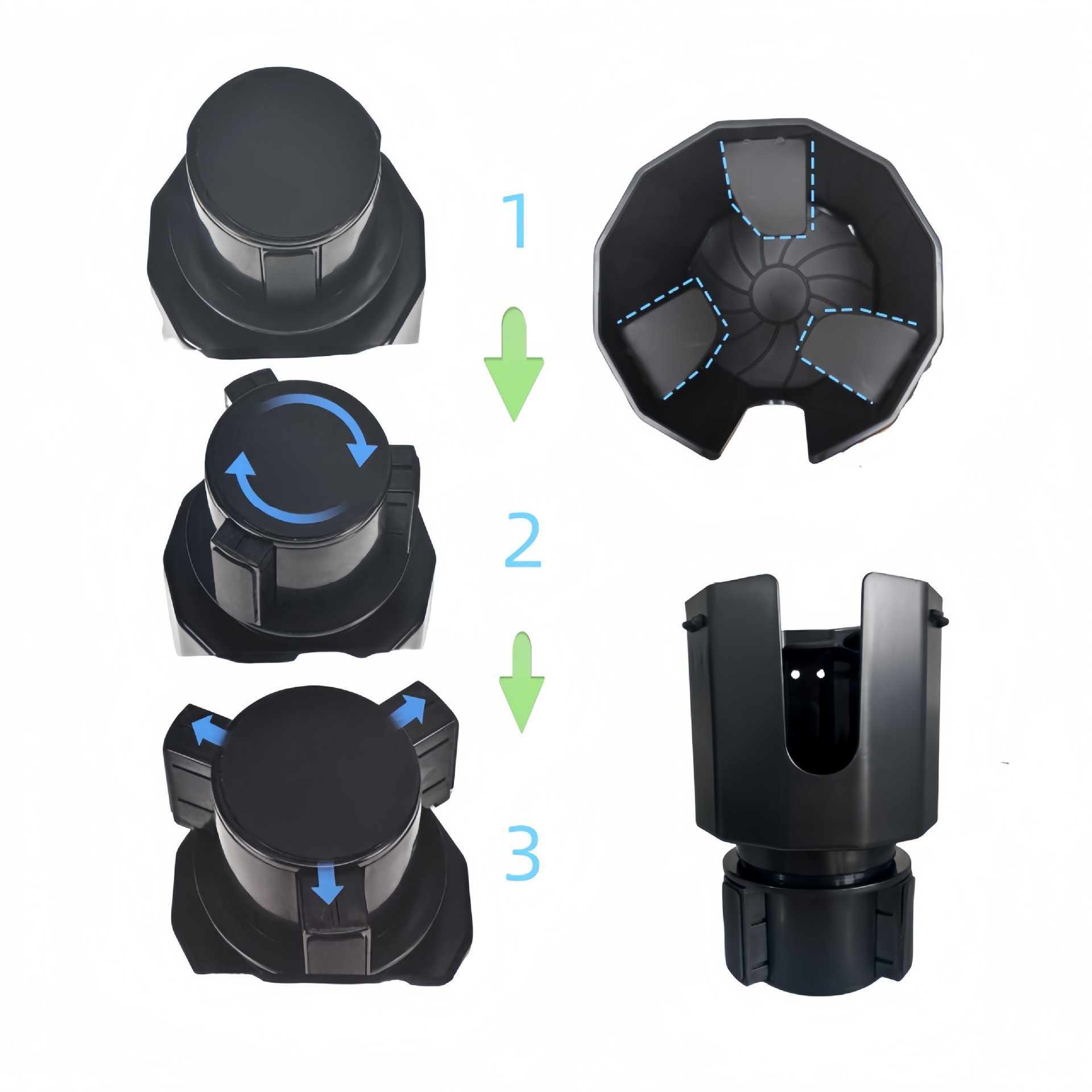 Cross-border large car water cup holder multifunctional water cup stopper car cup holder car beverage mobile phone rack