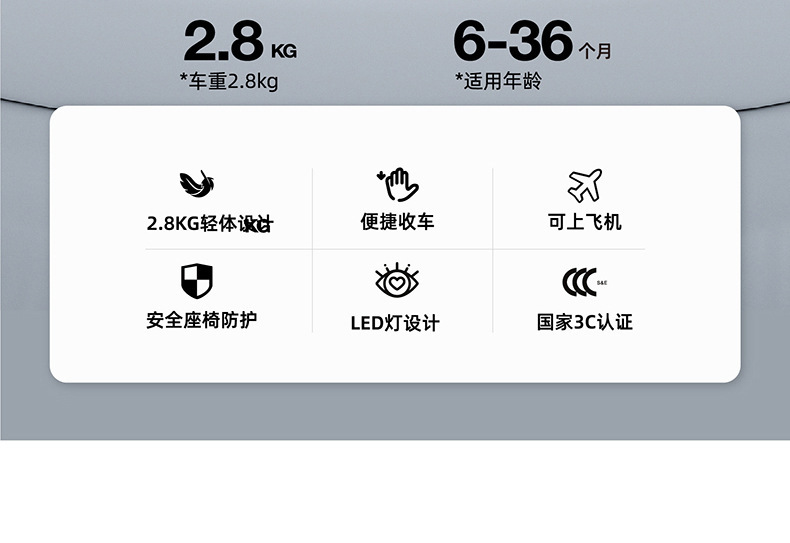 T18婴儿推车儿童溜娃手推车轻便折叠旅行车简易遛娃伞车宝宝 pic 3