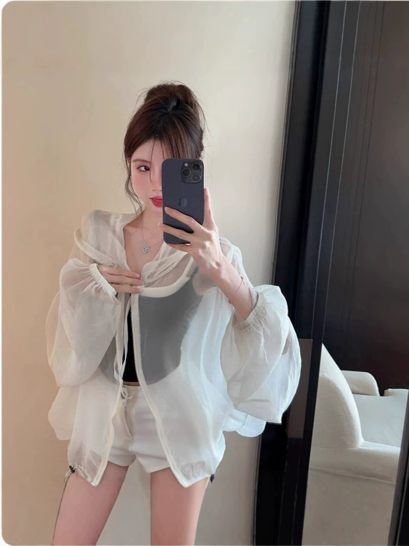 Cute summer long-sleeve, light and thin hoody, oversize