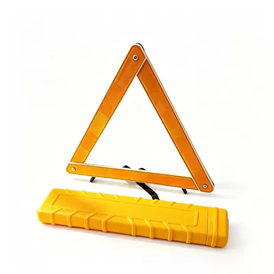 direct car-mounted triangular warning: Warning sign