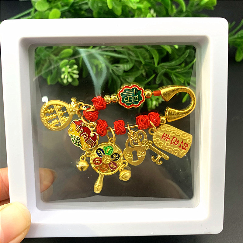 子供の驚き安全ピンの携帯ストラップ赤ちゃんの驚き防止レトロなアクセサリーのペンダント妊婦の平安ブローチ