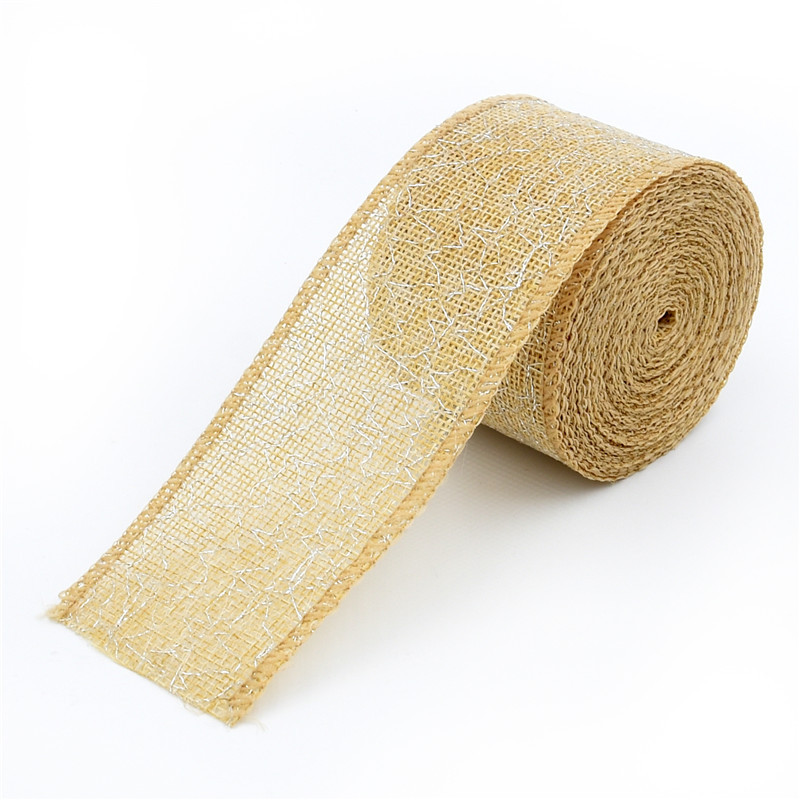 Amazon nuevo rollo de lino natural Navidad artesanía regalo decoración cáñamo cinta copia borde Lino cinta rollo 5 M