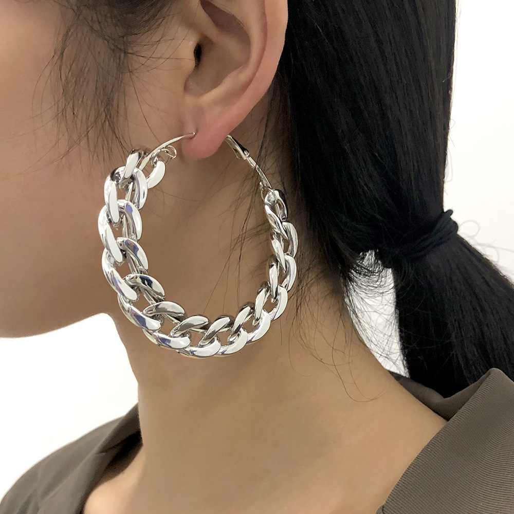 Exaggerated Punk Big Circle Earrings display picture 16