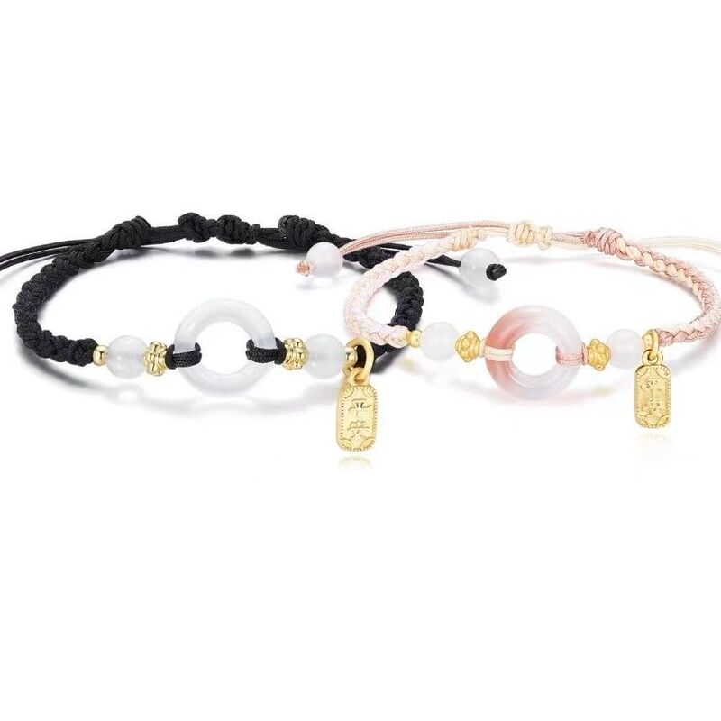 Yao Yao Ping An Buckle Couple Bracelet Girl Color Matching Hand Rope Niche Exquisite Handmade Woven Gift for Girlfriend Yao Yao Ping An Buckle Couple Bracelet Girl Color Matching Hand Rope Niche Exquisite Handmade Woven Gift for Girlfriend