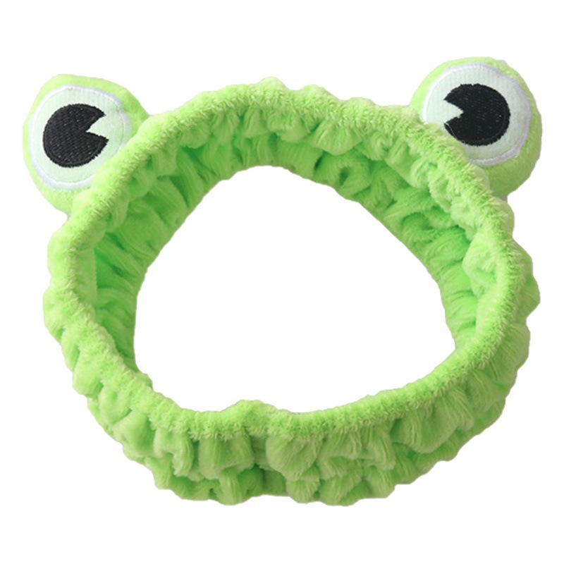 La misma banda de pelo de rana divertida de Lin Xiaozhai banda de pelo selfie banda de Pelo elástico de ala ancha banda de pelo de animales fiesta de producción propia