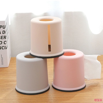 Depo Solid circular a living room desktop tea table Reel spool Napkin tissue storage box TOILET Drum household Tissue box