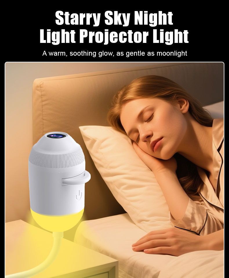 Cross-border bestseller USB starry sky projection lamp for car interior, home, bedroom, night light, romantic galaxy ambiance light