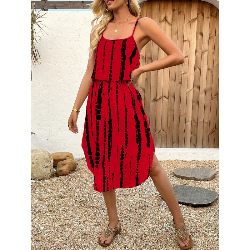スポット外国貿易アマゾン独立ステーションクロスボーダーヨーロッパとアメリカの服夏の新しいファッションレトロサスペンダードレストレンド|undefined