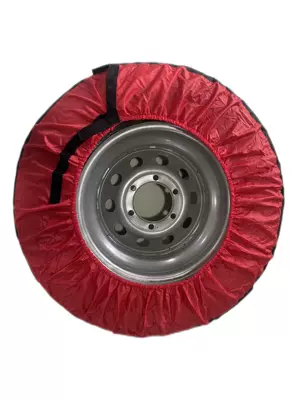 600D Oxford cloth adjustable car Spare wheel cover - red-and-black