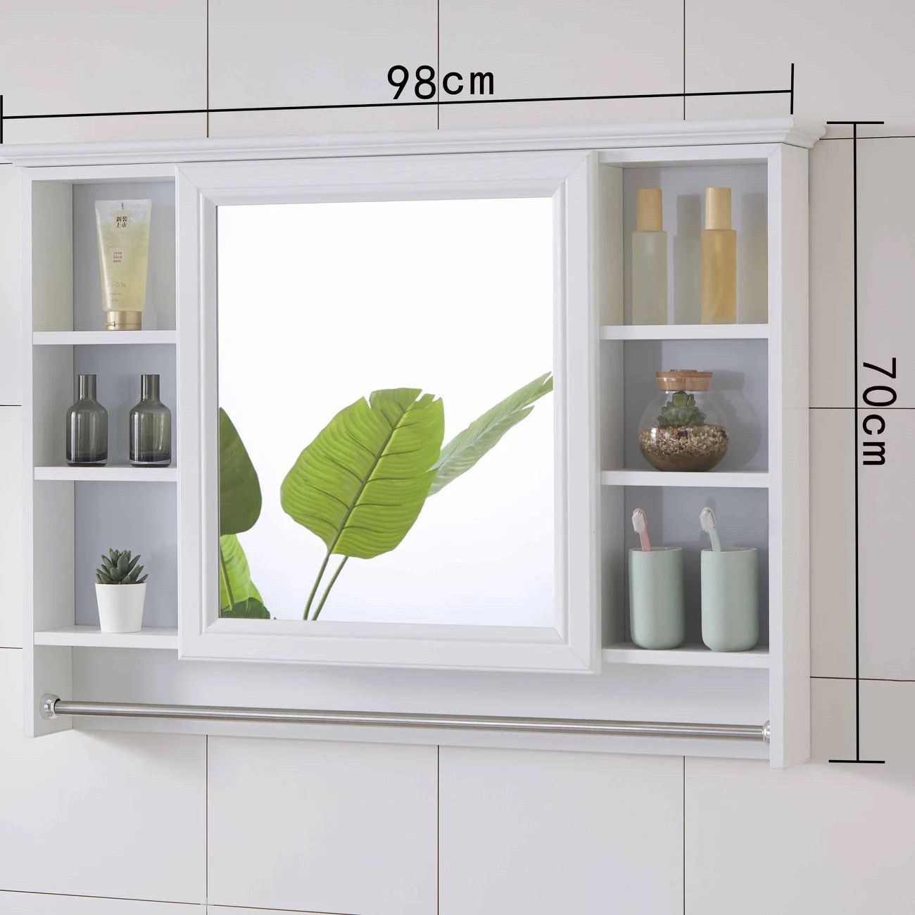 순백색 수건걸이 포함(핫세일 500세트)-100cm