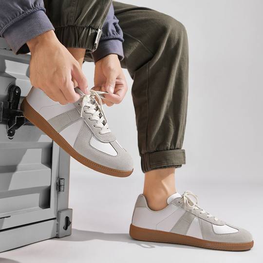 FD36399105 Classic Cowhide German Training Shoes White Shoes German Training Leisure Men's and Women's Board Shoes Wholesale