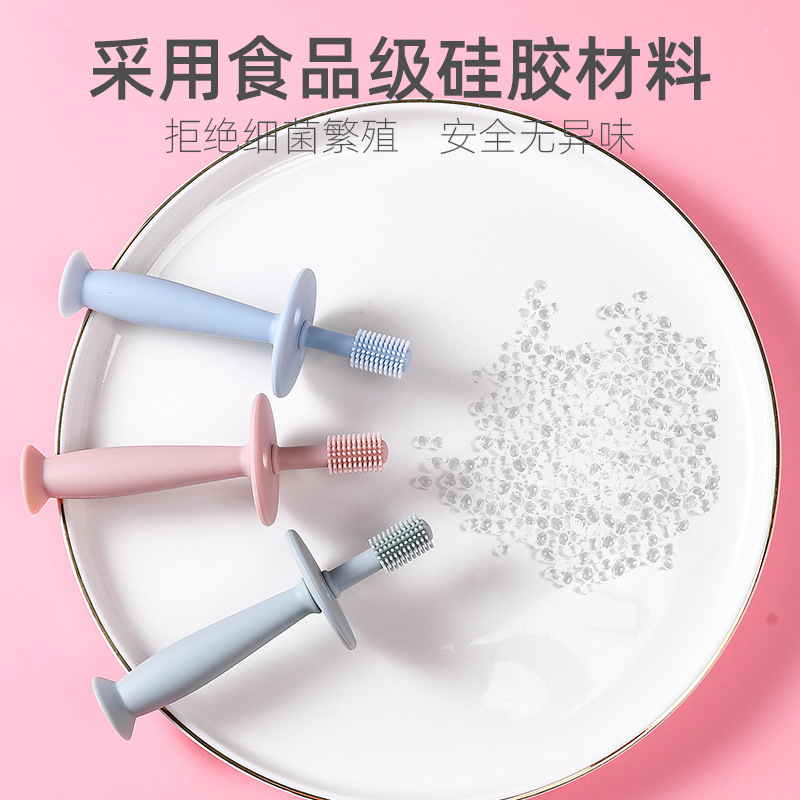 Baby Silicone Toothbrush for Dentition, Teether for Kids, Children's Cream Toothbrush, Tongue Cleaner, Wholesale Baby Products, Teether