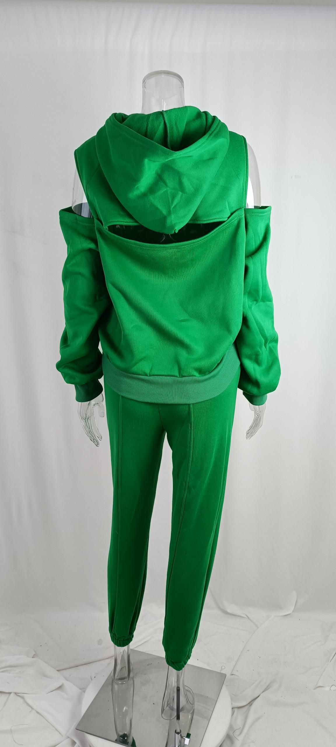 Versatile Women's Fleece-lined Long-sleeve Shorts Set For Spring_voghion.com