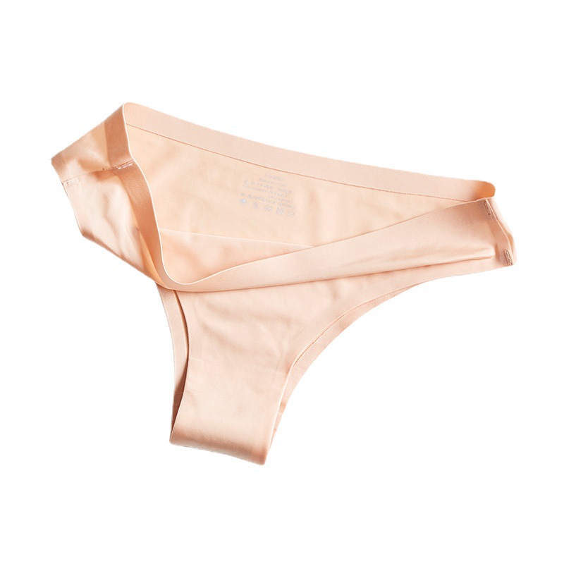 Seda de hielo sin costuras Tanga de las mujeres sexy transparente ropa interior de mujer cintura baja de una pieza de las mujeres calzoncillos T Pantalones