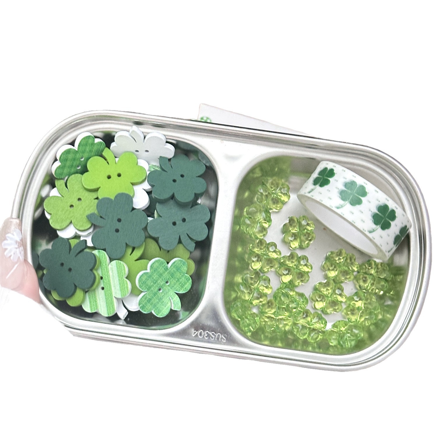 Ins trébol de cuatro hojas serie material accesorios de resina cinta de hoja de madera libro de bricolaje decoración de regalo tarjeta material de embalaje