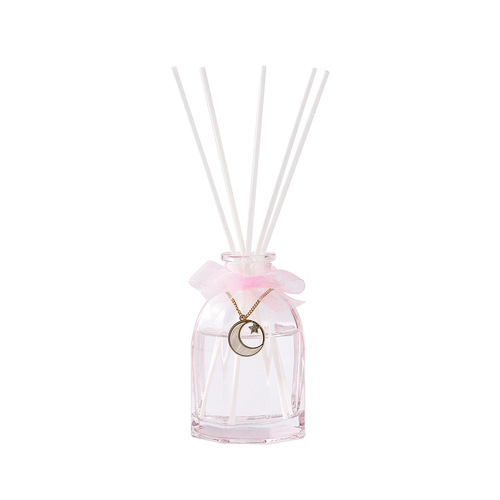 Pink octagonal bottle fire-free rattan aromatherapy essential oil air freshener indoor hotel bathroom home furnishings