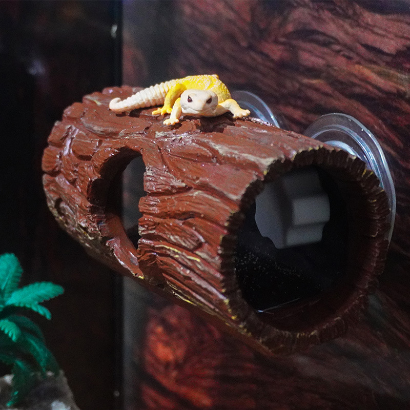 Decoración de paisajismo de micro paisaje, artesanía en resina, hámster, mascota trepadora, lagarto, esquivar agujeros de árboles artificiales, escenario puntual