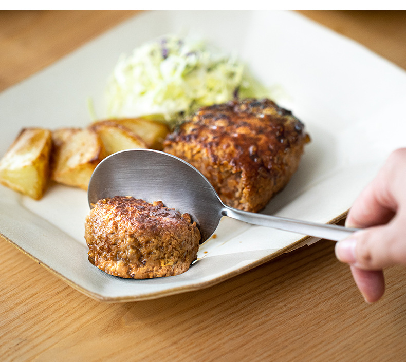 霜山 304不锈钢分餐勺 一把 公用勺 分菜勺 长柄勺子大号调羹