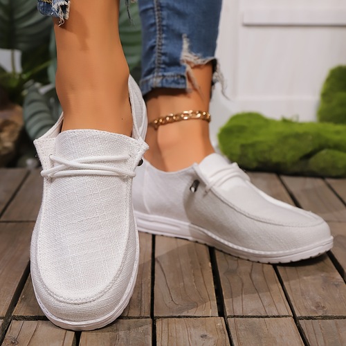 Women's Lightweight Canvas Loafers Breathable Soft Sole