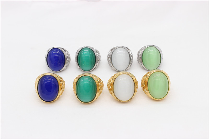 23g Weight Natural Stone Inlay Material Rings Classification 1 Piece Quantity Street Occasion Titanium Steel Material Color Block Pattern Men's Gender Inlay Design Retro Style Retro Color Block Titanium Steel Inlay Natural Stone Men's Rings 无