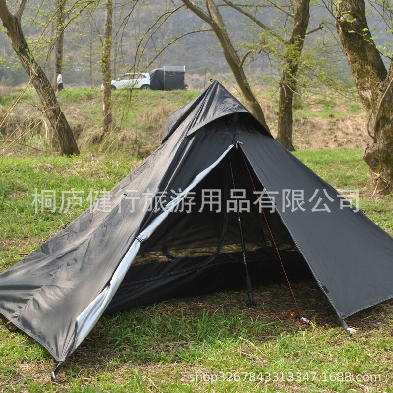 Rainproof and Sunproof Pyramid Tent Mountain Climbing Walking Stick Tent Outdoor Equipment Camping Tent Rod Free Camping Tent Rainproof and Sunproof Pyramid Tent Mountain Climbing Walking Stick Tent Outdoor Equipment Camping Tent Rod Free Camping Tent