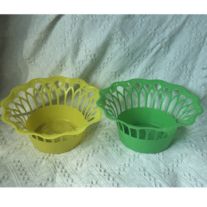 New products Manufactor Direct selling Plastic Flower basket Sacrifice Grave Flower art Qingming Festival Handle Hollow Insert baskets