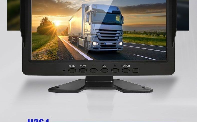 24V semi-trailer front and rear camera recorder with high-definition night vision, 12V dual-camera reversing image integrated device for trucks