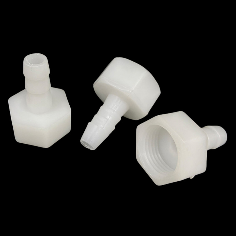 Pagoda de plástico enchufe de cabeza 8 enchufe 10 pequeño tee en forma de T y a través de filamento interno y externo accesorios de manguera de torre de plástico