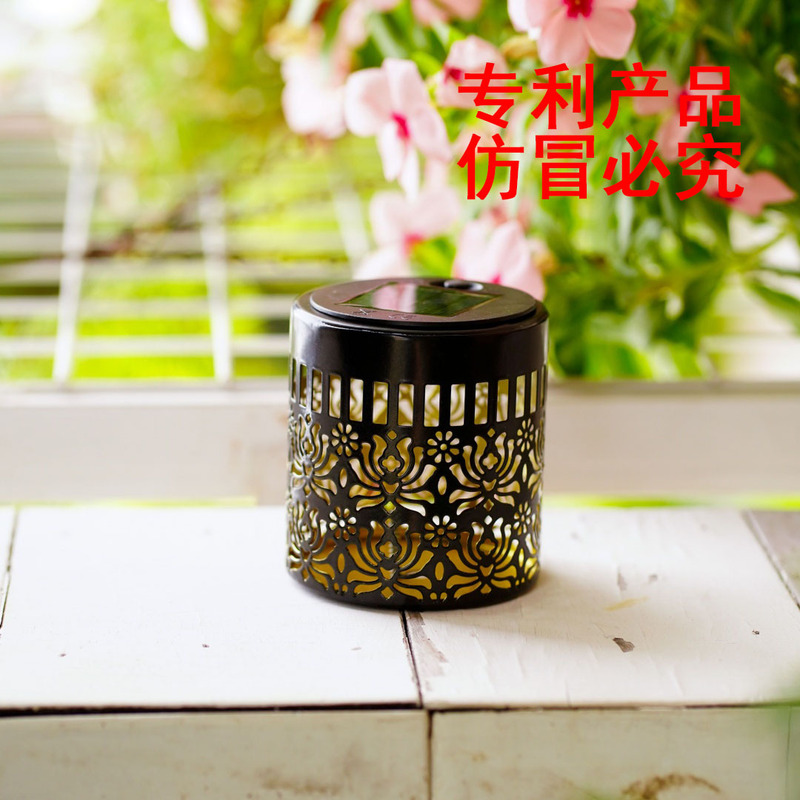 Cross-Border New Product Solar Small Wall Lamp Peony Flower Wall Hanging Lamp Exterior Wall Lamp Floor Lamp Wall Lamp Decorative Courtyard Landscape Lamp