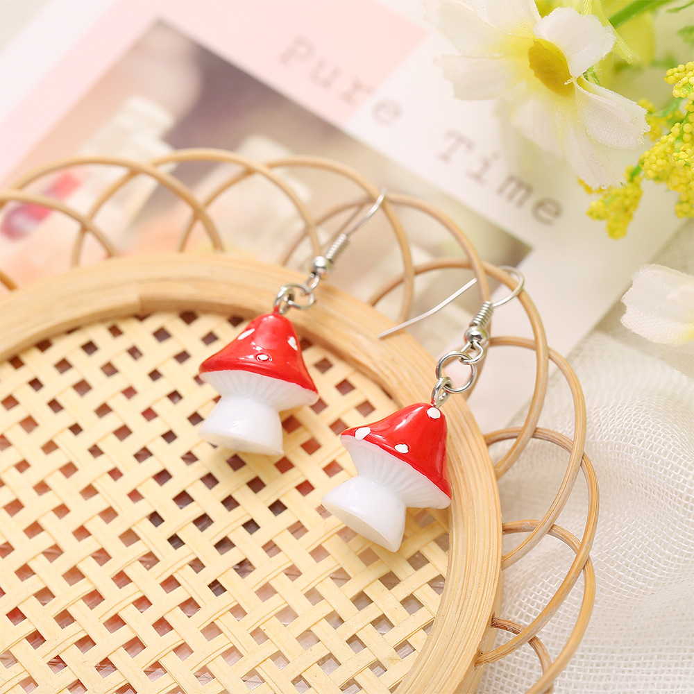 New Creative Simple Fashion Style  Pastoral Mushroom Earrings display picture 23