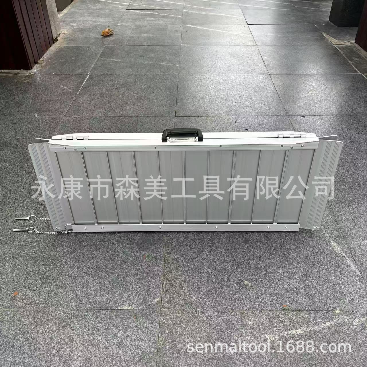 Plataforma de ferry portátil plegable y sin barreras, escaleras de hotel para rampa para sillas de ruedas, placa de aluminio