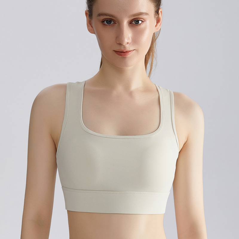 [personalizada] LAHN ropa interior deportiva de alta intensidad antichoque running fitness integral fija copa chaleco de yoga